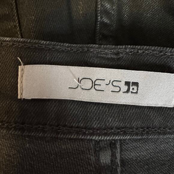 Joe's High Rise Skinny Ankle Jeans Black Coated Finish Women 34 NWT - Picture 7 of 9